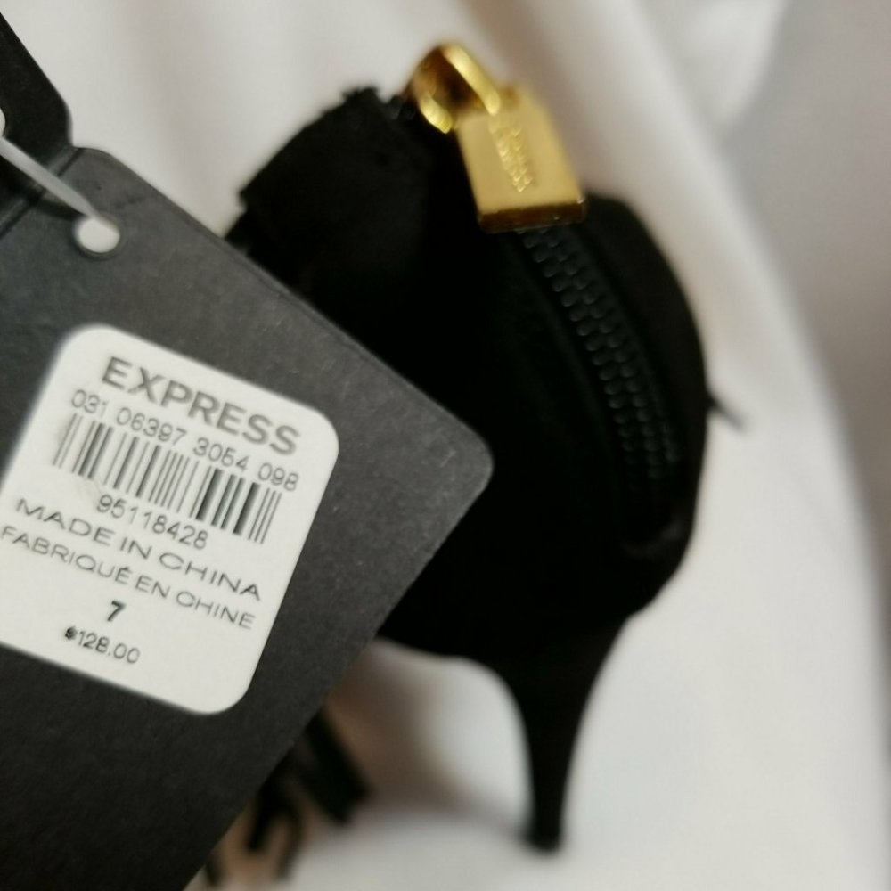 Express Runway Collection Gold Chain Fringes Stilettos Women's Heels Size 7 New - Picture 14 of 16